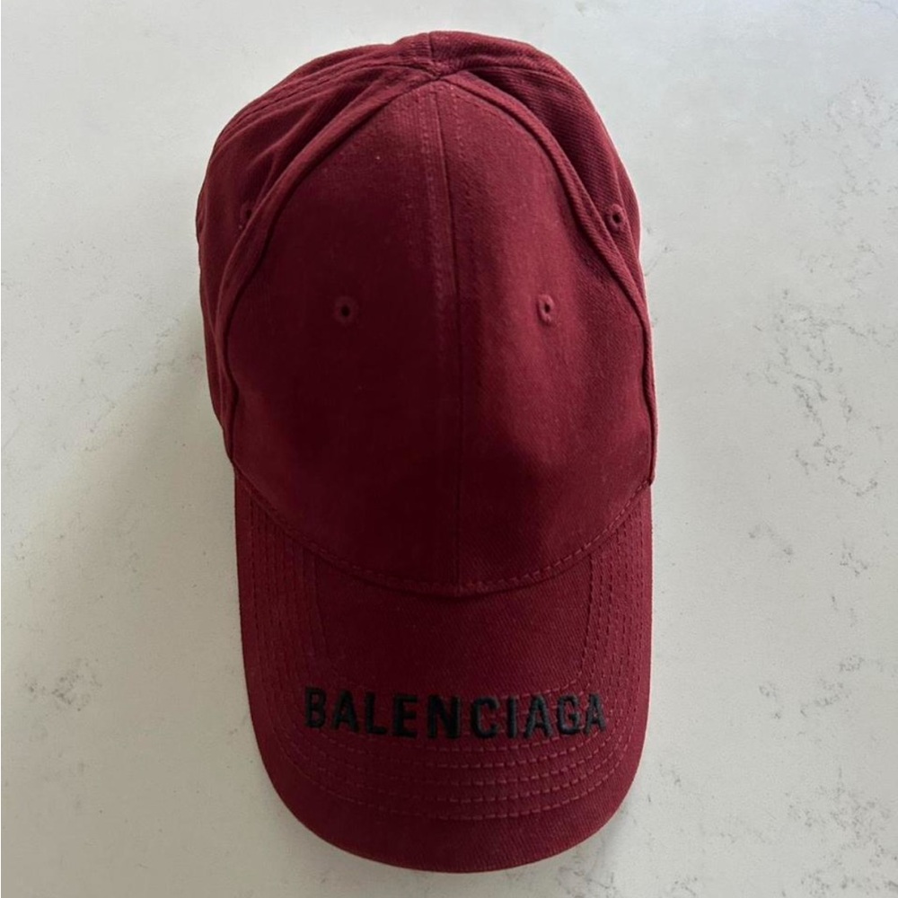 Balenciaga Burgundy Ball Cap